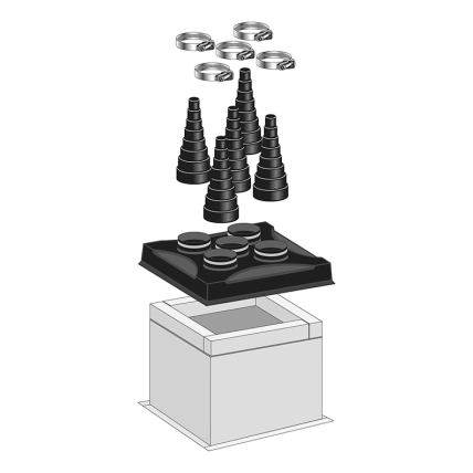 5-Hole Pipe Portal Flashing System Product Image