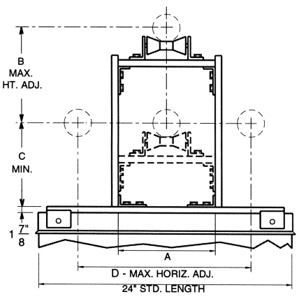 Heavy Duty Adjustable Pipe Mounting Pedestal Product Image